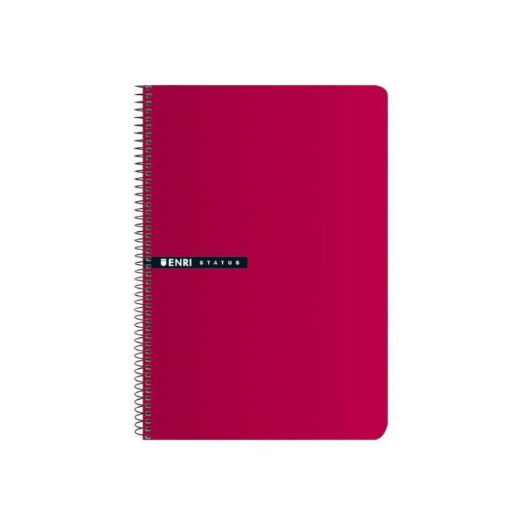 ENRI - ENRI CUADERNO ESPIRAL 100 HOJAS 4X4 TAPAS DURAS 4º ROJO -5U-
