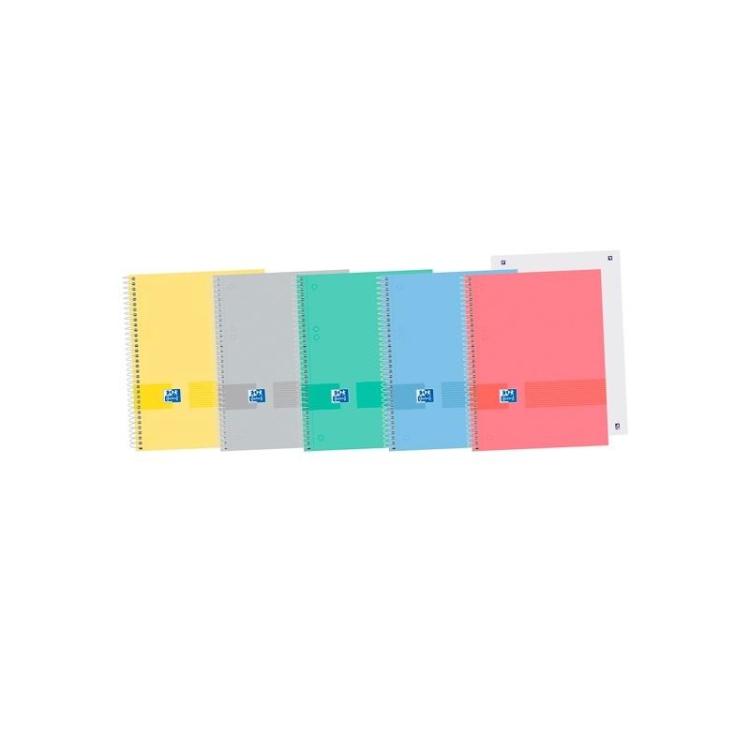 Oxford - 400149498 cuaderno y block A5 80 hojas Azul, Gris, Color menta, Rojo, Amarillo