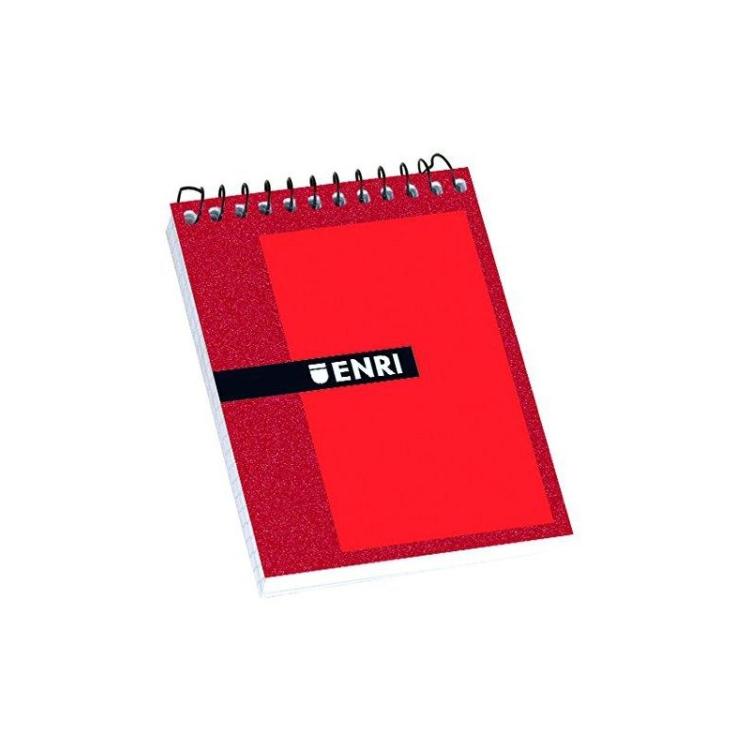 ENRI - 100302797 cuaderno y block 80 hojas Rojo