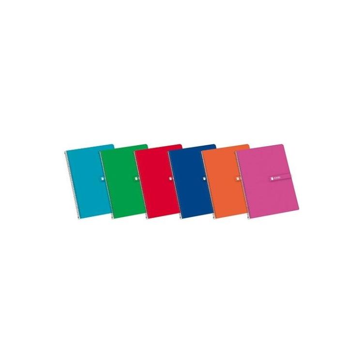 ENRI - ENRI CUADERNO ESPIRAL FOLIO T/ DURA 80H DOBLE PAUTA 3MM COLORES SURTIDOS -5U- - Color no elegible