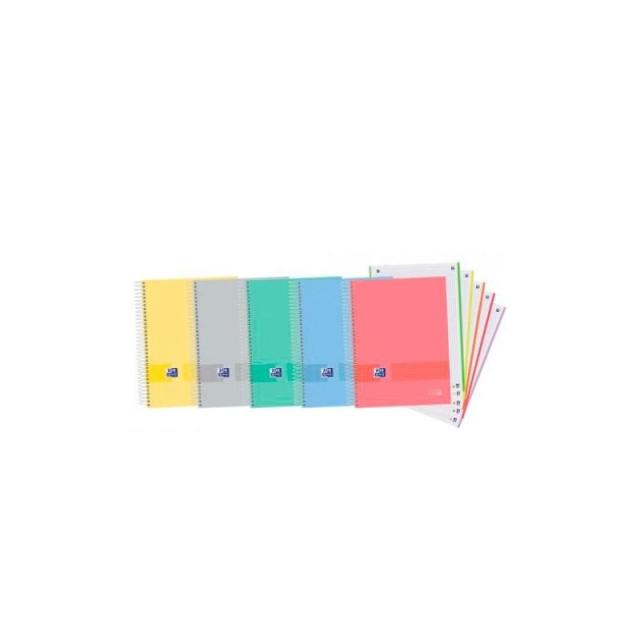 Oxford - 400149497 cuaderno y block A4+ 120 hojas Gris, Color menta, Rosa, Amarillo