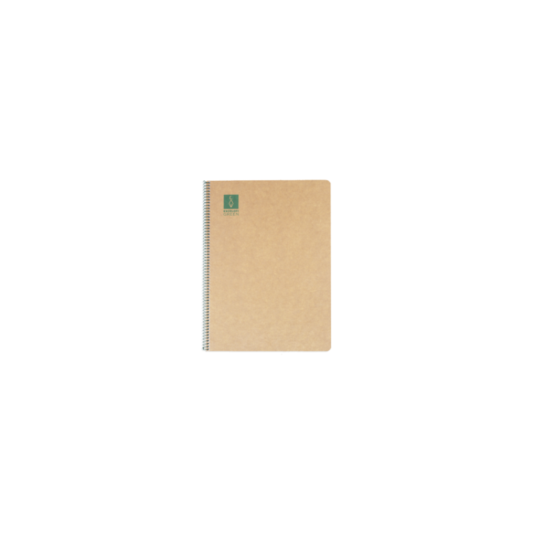 Escolofi - CUADERNO ESPIRAL DIN-A4 RECICLADO FSC 50 HOJAS 80G. CUADRÍCULA 4X4 CON MARGEN.GREEN ESCOLOFI 130200104