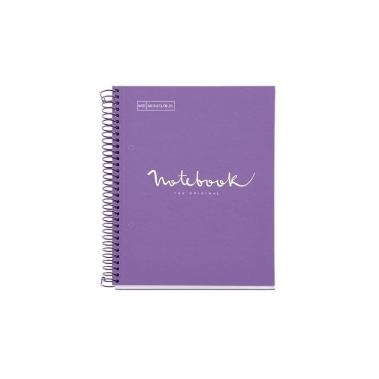 Miquelrius - BLOCK MR EMOT.NB-1 DURA A5 80h 90g CD.5 - Pack de 5 unidades - MR46680