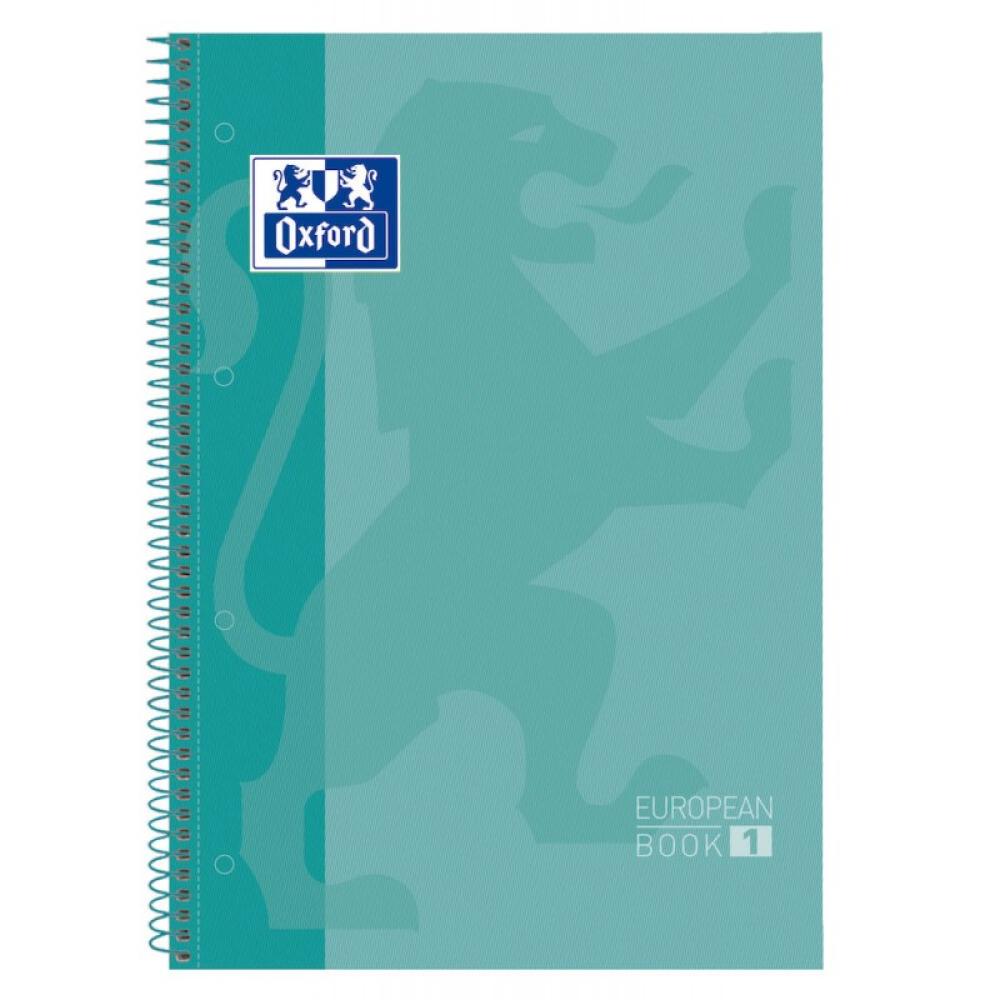 Oxford - Europeanbook 1 cuaderno y block A4+ 80 hojas Color menta 400040983 Pack 5 Unid