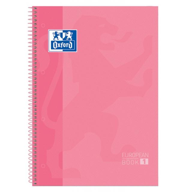 Oxford - Europeanbook 1 cuaderno y block A4+ 80 hojas Rosa 400040984 Pack 5 Unid