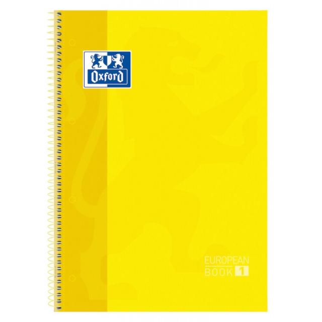 Oxford - Europeanbook 1 cuaderno y block A4 80 hojas Amarillo 100430200 Pack 5 Unid