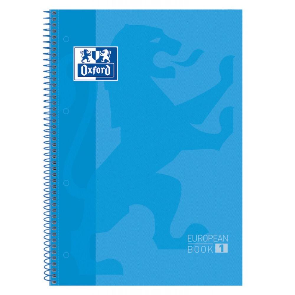 Oxford - Europeanbook 1 cuaderno y block A4+ 80 hojas Azul 400028276 Pack 5 Unid