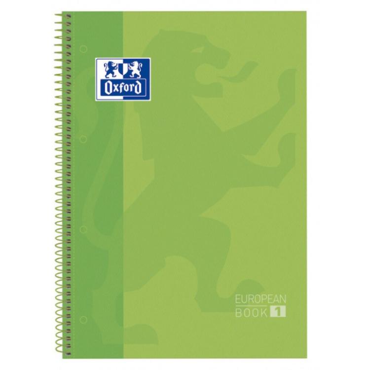 Oxford - 100430199 cuaderno y block Verde A4 100430199 Pack 5 Unid