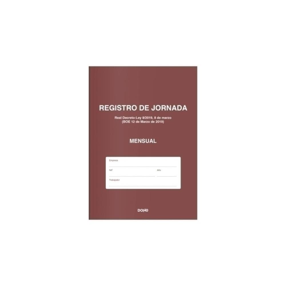 DOHE - DOHE LIBRO DE REGISTRO DE JORNADA A4 MENSUAL 12 MESES 16 PÁGINAS -5U-