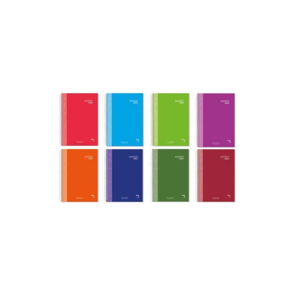 Pacsa - CUADERNO SERIE PREMIUM EXTRA TAPA EXTRA DURA 90 GRS. A-4 (210X297MM.) MICROPERFORADO 120 HOJAS CUADRÍCULA 5X5 + GRECA SU