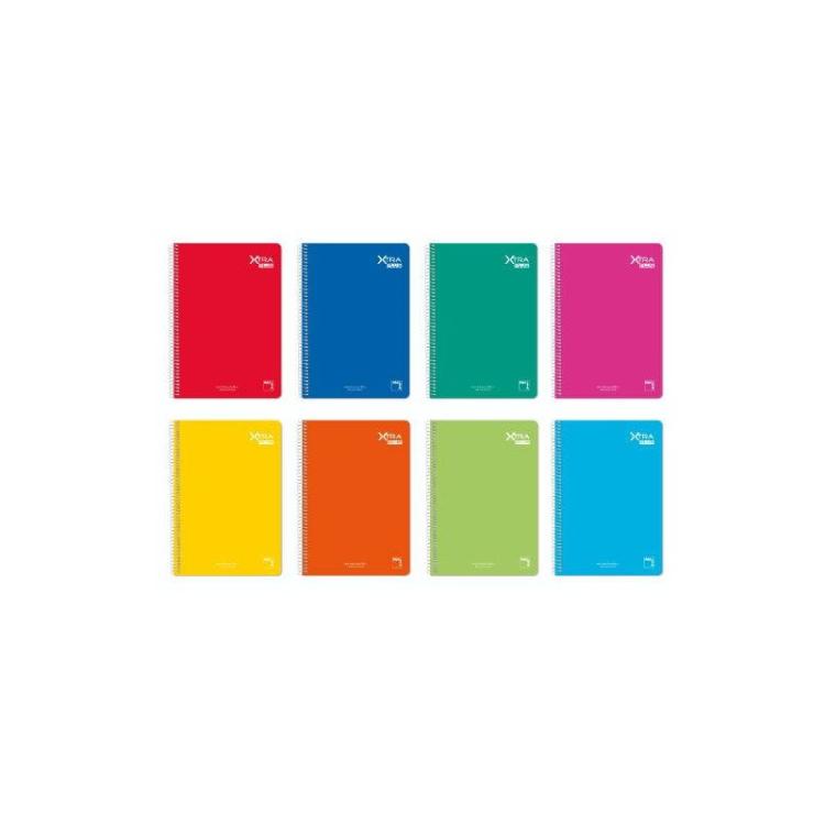 Pacsa - CUADERNO ESPIRAL SERIE XTRA PLUS TAPA DURA 90 GRS. FOLIO (215X310MM.) 80 HOJAS CUADRÍCULA 4X4 CON MARGEN SUR - 16283##5
