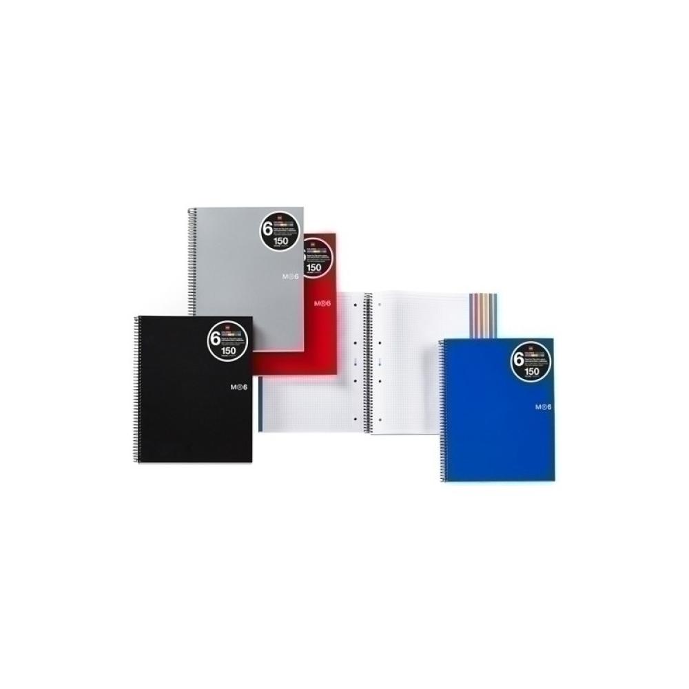 Miquelrius - BLOCK MR NB-6 mic.PP A5 150h CD.5 NEGRO - Pack de 5 Unidades - MR2827