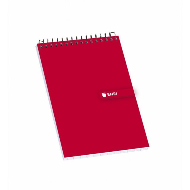 ENRI - 100302797 cuaderno y block 80 hojas Rojo - 80 Unidades