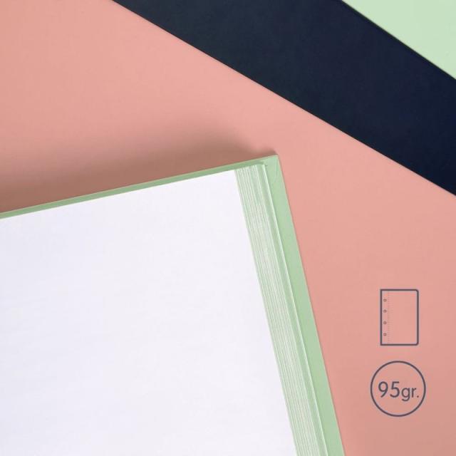 Milan - 57141E80X4 cuaderno y block A4 80 hojas Beige, Azul, Verde, Rosa - Surtido pack de 4