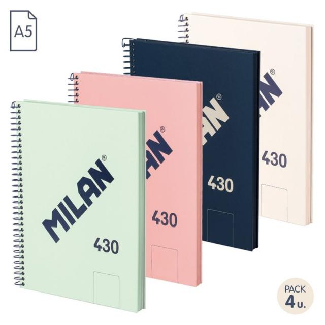 Milan - 57151E80X4 cuadernos y blocks A5 80 hojas Colores surtidos