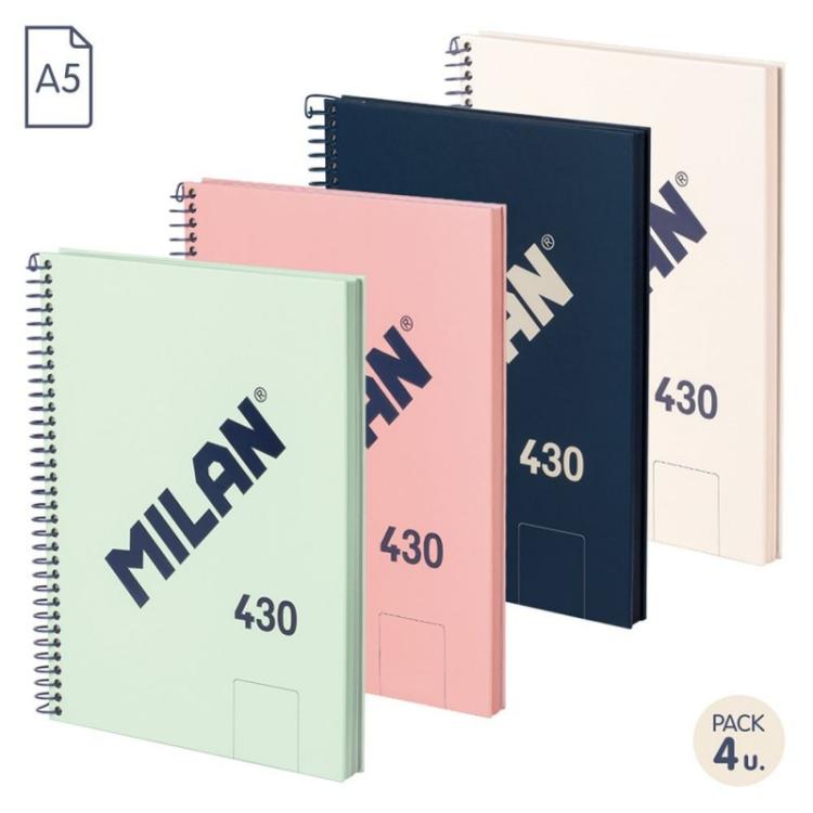 Milan - 57151E80X4 cuadernos y blocks A5 80 hojas Colores surtidos