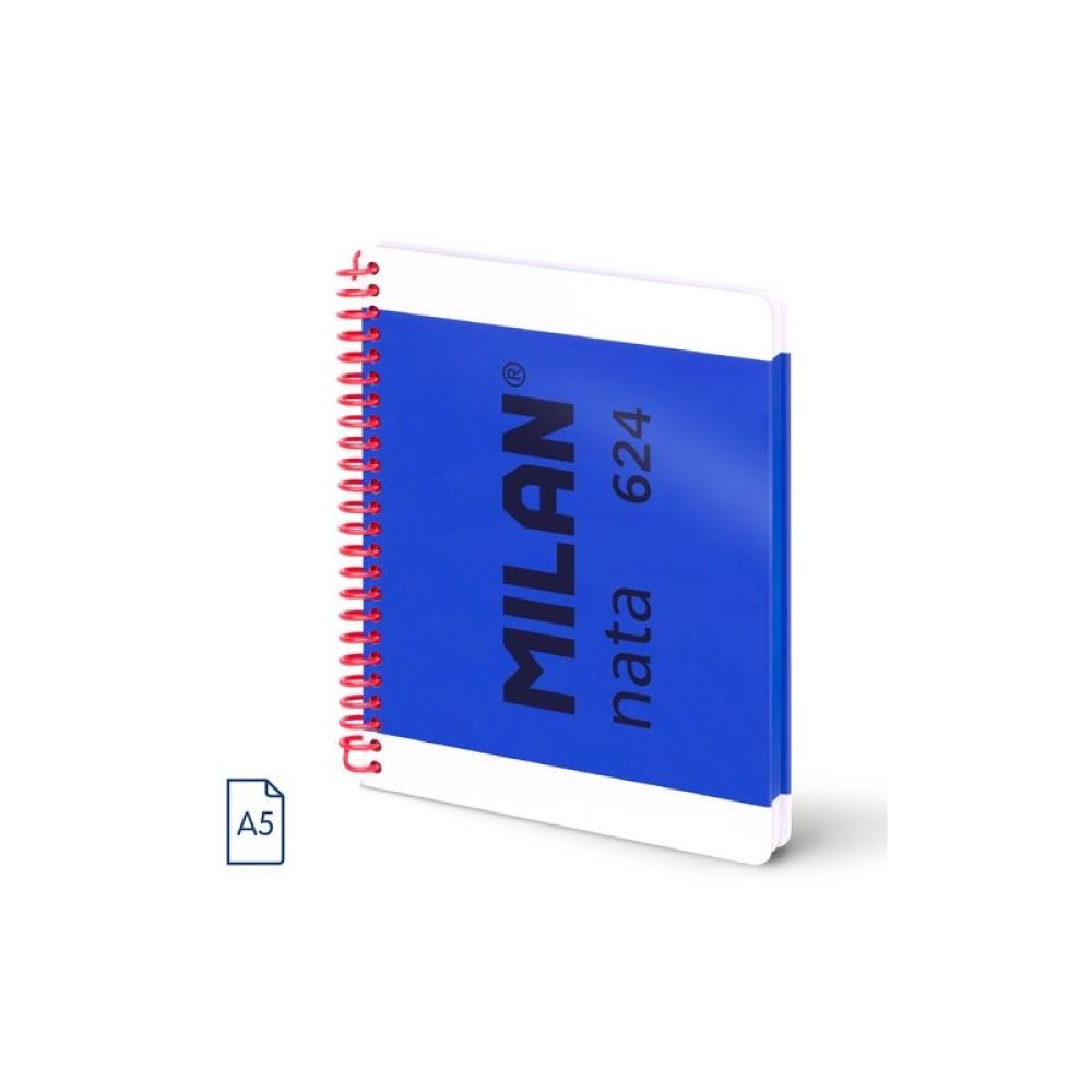 Milan - BLOC MILAN NATA 624 A5 80h LISO AZUL - Pack de 3 unidades