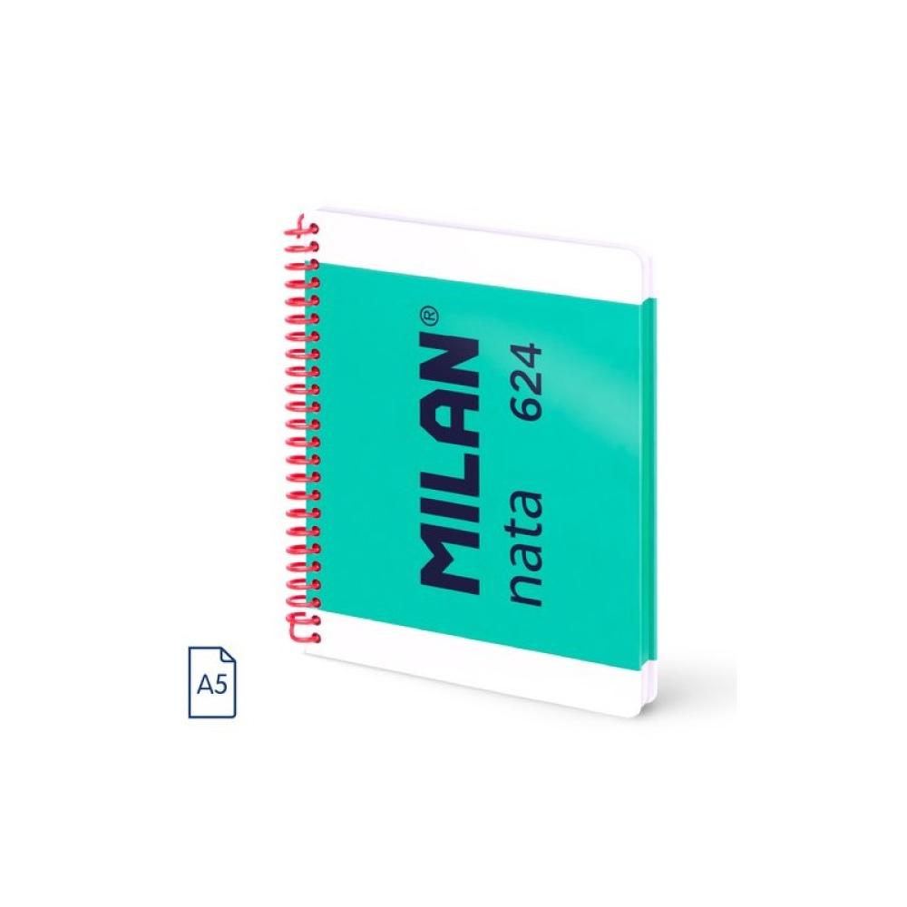 Milan - BLOC MILAN NATA 624 A5 80h LISO VERDE - Pack de 3 unidades