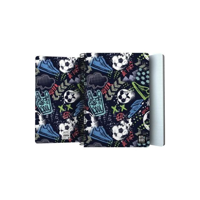 Grafoplas - GRAFOPLÁS CUADERNO ESPIRAL FOLIO 80H 4X4MM 90GR TAPA PP BITS&BOBS MATCH