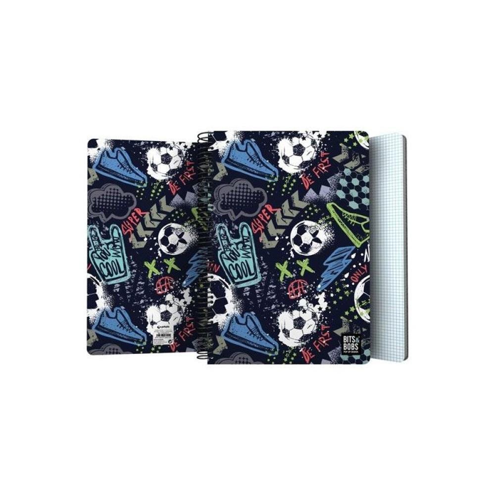 Grafoplas - GRAFOPLÁS CUADERNO ESPIRAL FOLIO 80H 4X4MM 90GR TAPA PP BITS&BOBS MATCH
