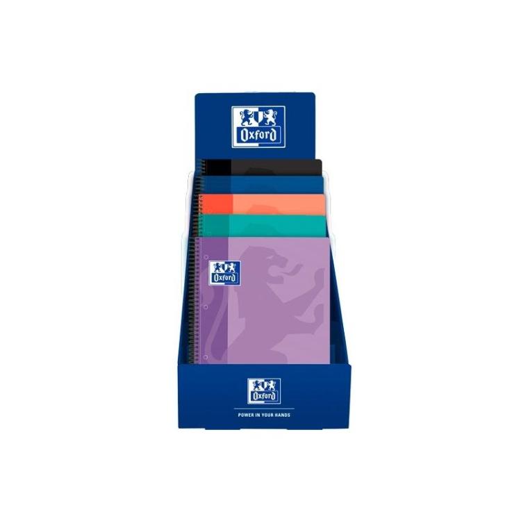 Oxford - OXFORD CUADERNO EUROPEANBOOK 1 SCHOOL CLASSIC 80H A4+ 5X5 TAPA PLÁSTICO C/SURTIDOS EXP. 25 UD - Color no elegible