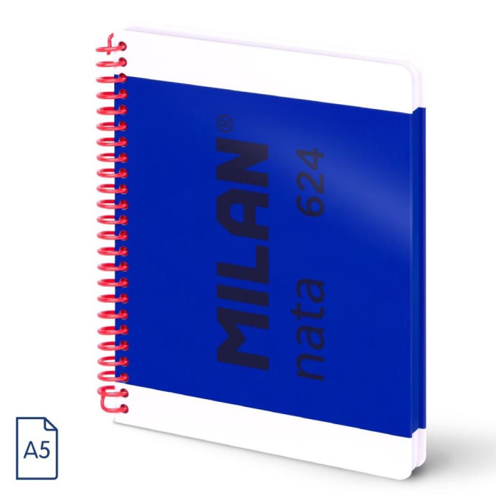 Milan - 57053E80B cuaderno y block A5 80 hojas Azul 57053E80B - Pack de 3 unidades