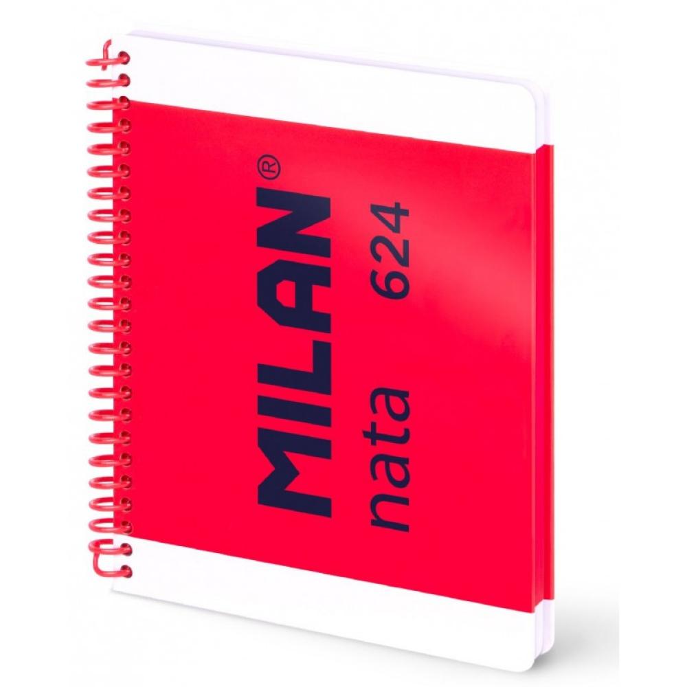 Milan - 57053E80P cuaderno y block A5 80 hojas Rosa, Blanco 57053E80P - Pack de 3 unidades