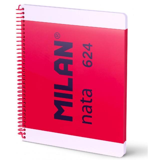 Milan - 57043E80P cuaderno y block A4 80 hojas Rosa, Blanco 57043E80P - Pack de 3 unidades
