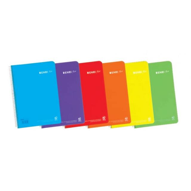 ENRI - 400133618 cuaderno y block 80 hojas Azul, Verde claro, Naranja, Rojo, Violeta, Amarillo 400133618 - 1 unidad