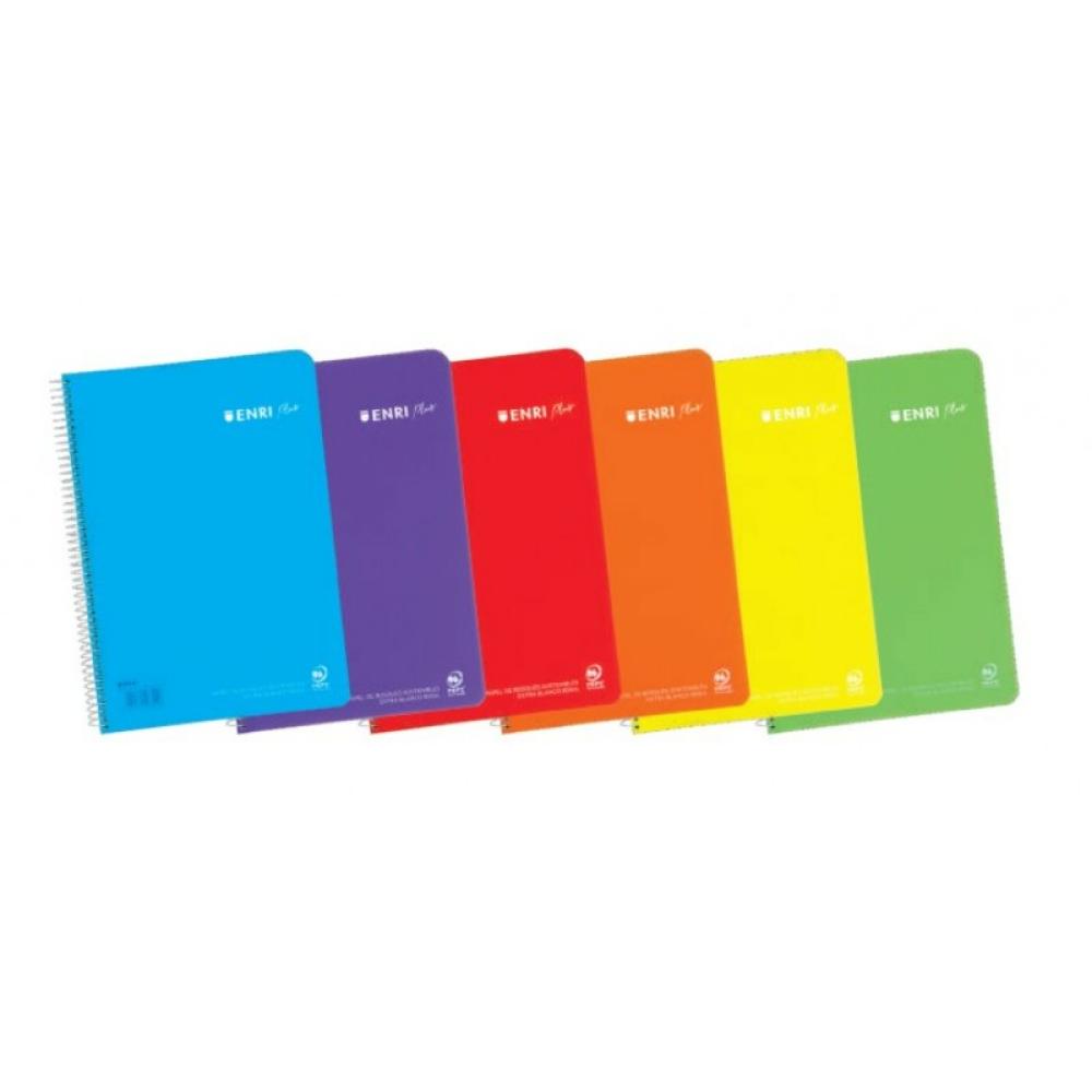 ENRI - 400133618 cuaderno y block 80 hojas Azul, Verde claro, Naranja, Rojo, Violeta, Amarillo 400133618 - 1 unidad