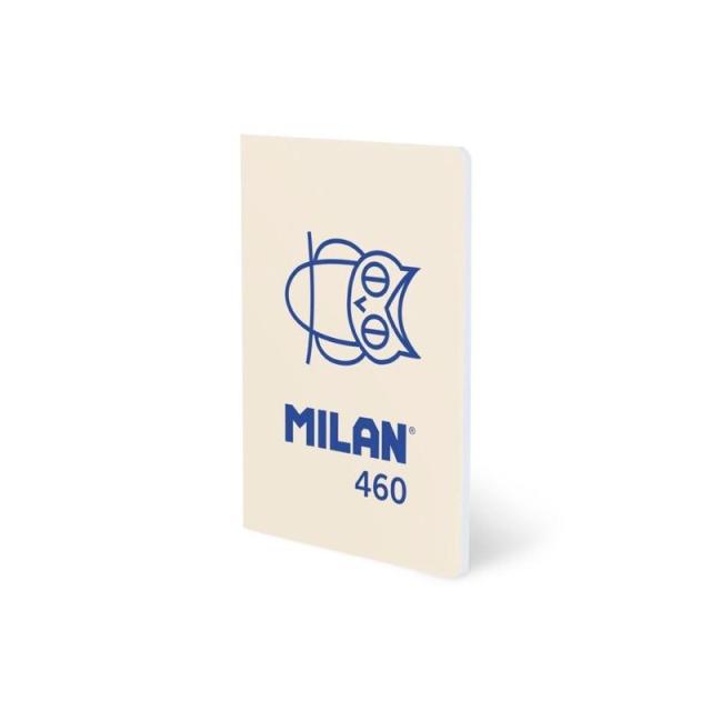 Milan - MILAN LIBRETA GRAPADA A5 24H PAPEL BLANCO 95GR LISO COLECCIÓN 460 SINCE 1918 BEIGE - Pack de 6 unidades