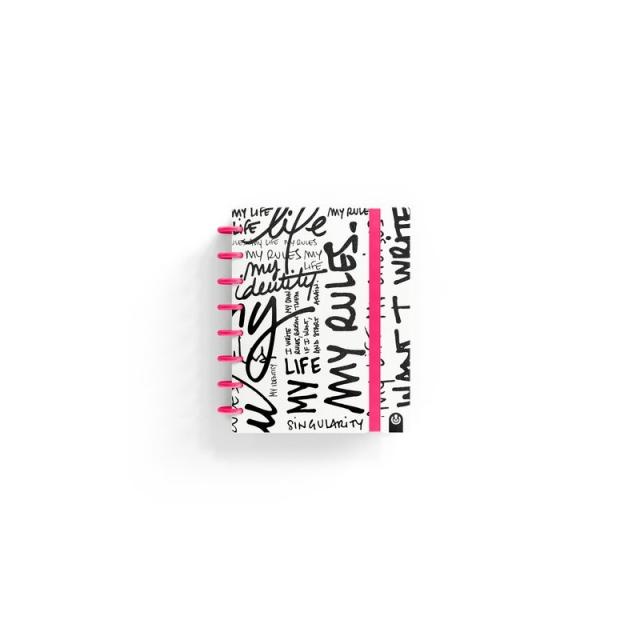 CARCHIVO - 66017079 cuaderno y block A5 80 hojas Negro, Rosa, Blanco