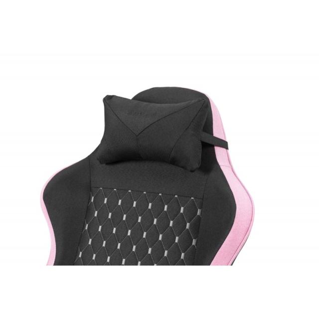 Mars Gaming - MGC-X Fabric Silla para videojuegos de PC Asiento acolchado Negro, Rosa