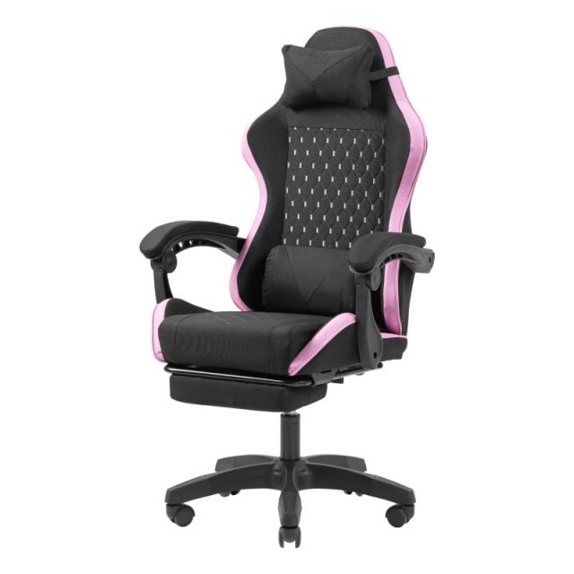 Mars Gaming - MGC-X Fabric Silla para videojuegos de PC Asiento acolchado Negro, Rosa