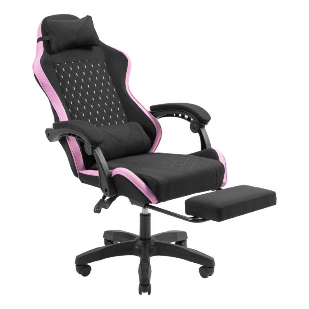 Mars Gaming - MGC-X Fabric Silla para videojuegos de PC Asiento acolchado Negro, Rosa