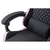 Mars Gaming - MGC-X Fabric Silla para videojuegos de PC Asiento acolchado Negro, Rosa