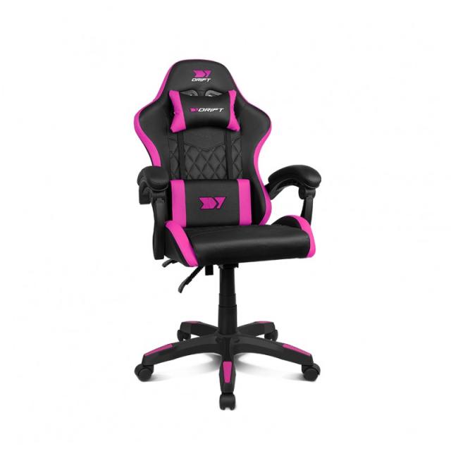 DRIFT - DR35 Silla para videojuegos de PC Asiento acolchado Negro, Rosa
