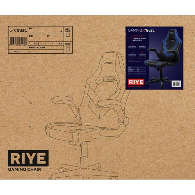 Trust - GXT 703B RIYE Silla para videojuegos universal Negro, Azul