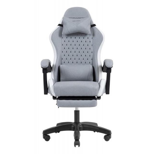 Mars Gaming - MGCXFSW silla para videojuegos Silla para videojuegos de PC Asiento acolchado Gris, Blanco