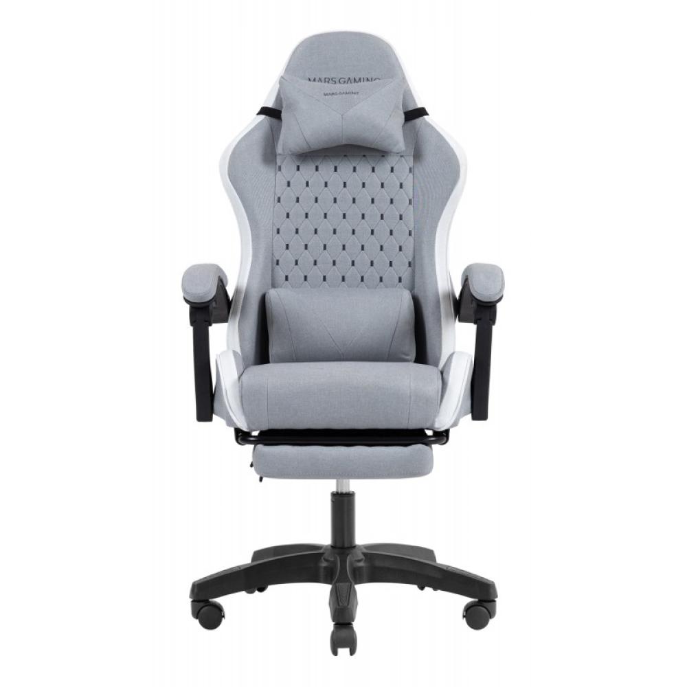 Mars Gaming - MGCXFSW silla para videojuegos Silla para videojuegos de PC Asiento acolchado Gris, Blanco