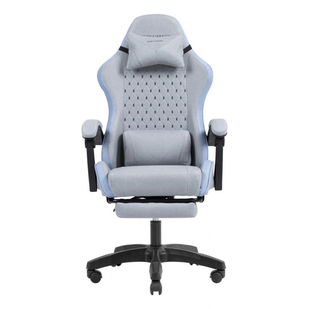 Mars Gaming - MGCXFSBL silla para videojuegos Silla para videojuegos de PC Asiento acolchado Azul, Gris