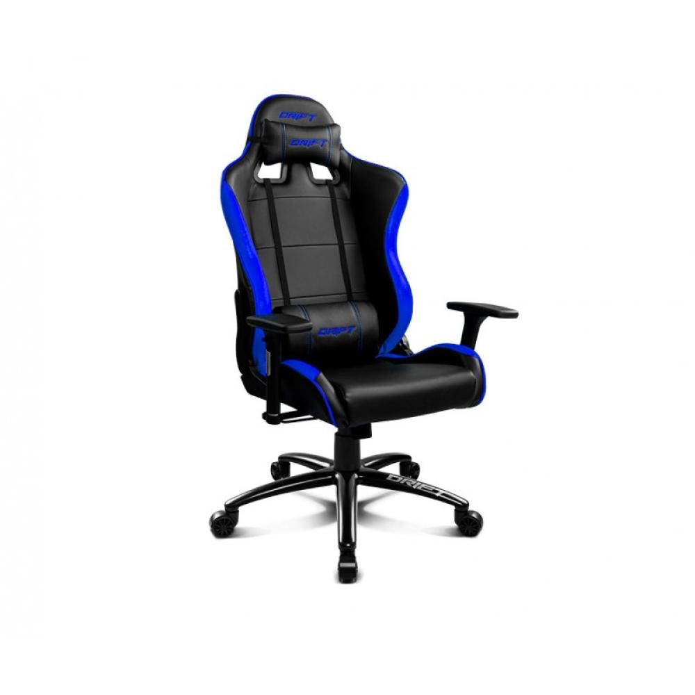 DRIFT - DR200 Silla para videojuegos de PC Asiento acolchado Negro, Azul