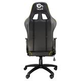 TALIUS - Silla Gecko gaming negra/amarilla, brazos fijos, butterfly, base nylon, ruedas nylon, gas cla