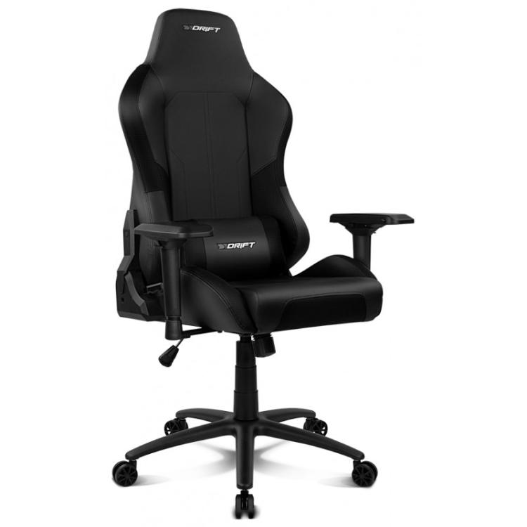 DRIFT - DR250 Silla para videojuegos de PC Asiento acolchado tapizado Negro, Carbono