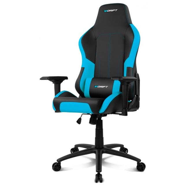 DRIFT - DR250 Silla para videojuegos de PC Asiento acolchado tapizado Negro, Azul