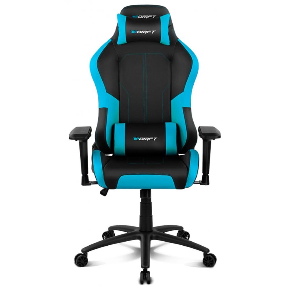 DRIFT - DR250 Silla para videojuegos de PC Asiento acolchado tapizado Negro, Azul