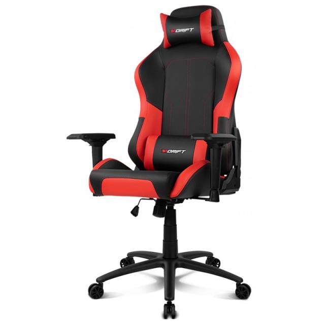 DRIFT - DR250 Silla para videojuegos de PC Asiento acolchado tapizado Negro, Rojo
