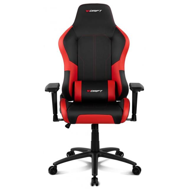 DRIFT - DR250 Silla para videojuegos de PC Asiento acolchado tapizado Negro, Rojo
