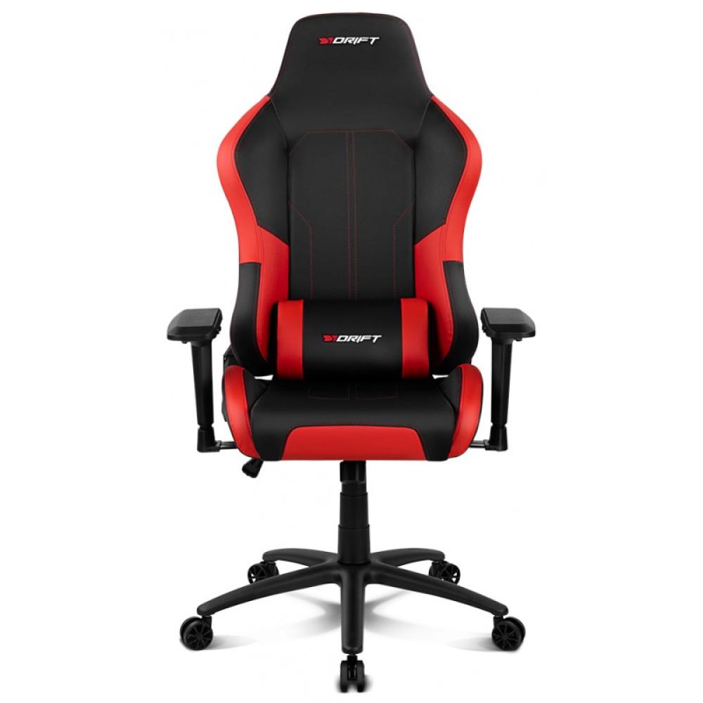 DRIFT - DR250 Silla para videojuegos de PC Asiento acolchado tapizado Negro, Rojo