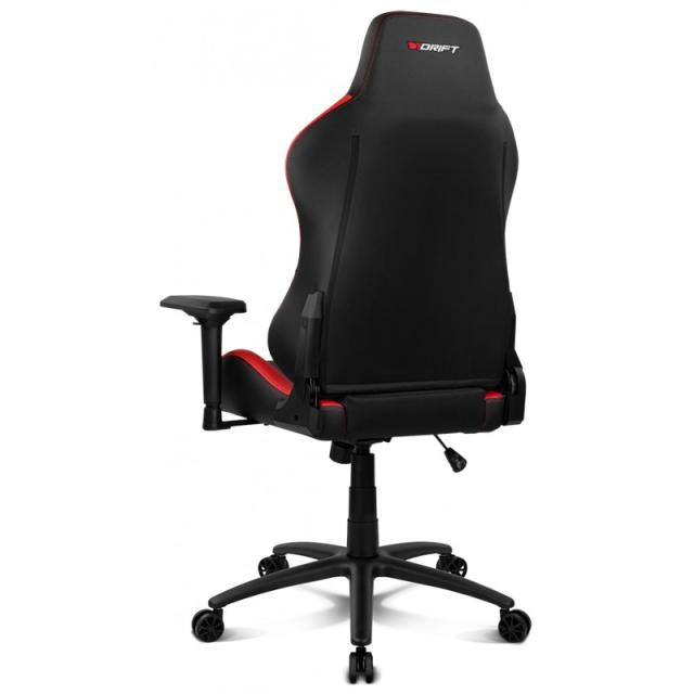 DRIFT - DR250 Silla para videojuegos de PC Asiento acolchado tapizado Negro, Rojo